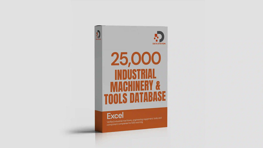 25,000 Industrial Machinery & Tools Database